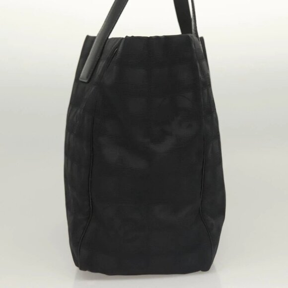 CHANEL New Travel Line Tote Bag Nylon Black gold CC Auth 131937 - Picture 4 of 16